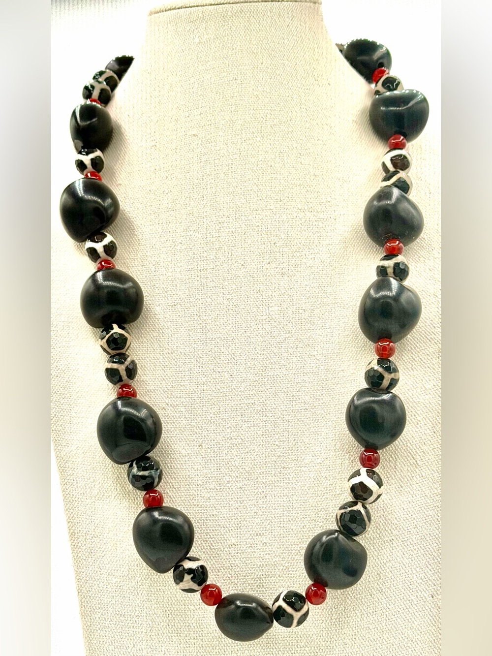 Kukui Lumbang Seed Pods Island Tribal Lei Style Beaded Organic Necklace